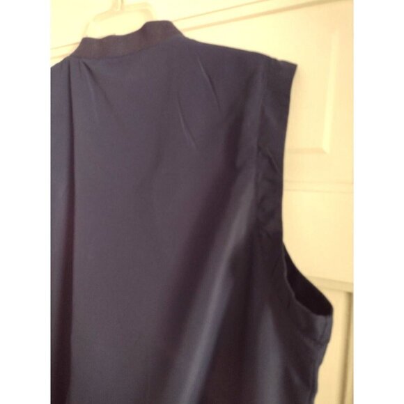 Alan Flusser Golf Performance Vest Men's Size Medium Navy Blue Polyester Shirt - Picture 4 of 6